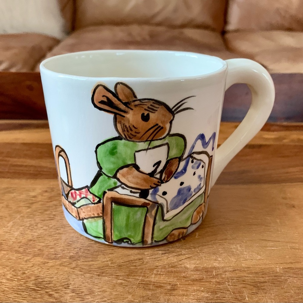 Bunny Rabbit Handmade & Painted Mug